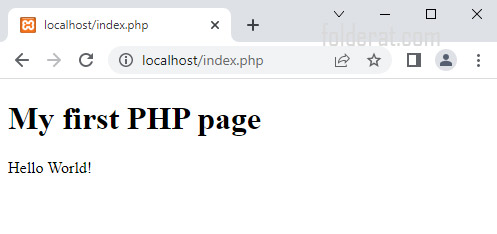 First PHP page example Basic Syntax