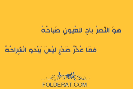 قصيدة الشاعر لسان الدين بن الخطيب. هوَ النّصرُ بادٍ للعُيونِ صَباحُهُ