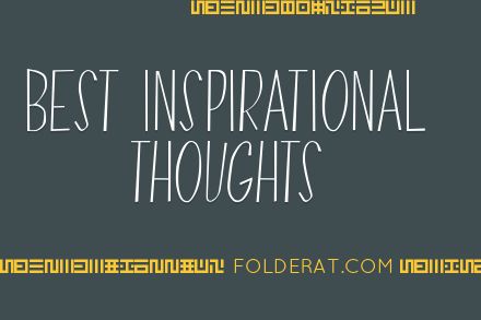 Best Inspirational Thoughts