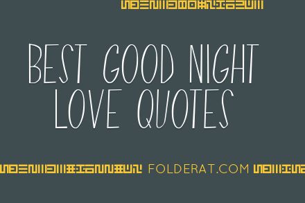 Best Good Night Love Quotes