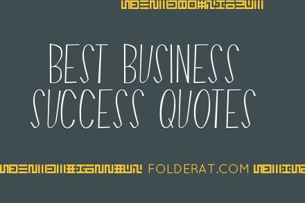 Best Business Success Quotes