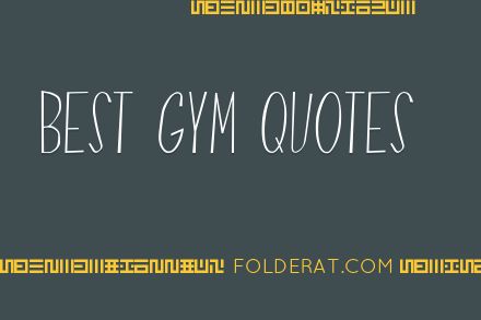 Best Gym Quotes