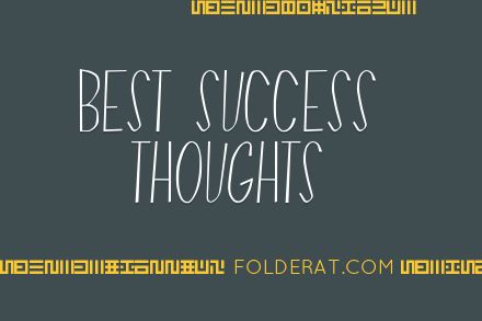 Best Success Thoughts