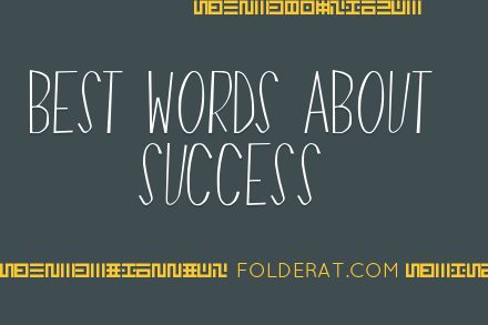 Best Words About Success
