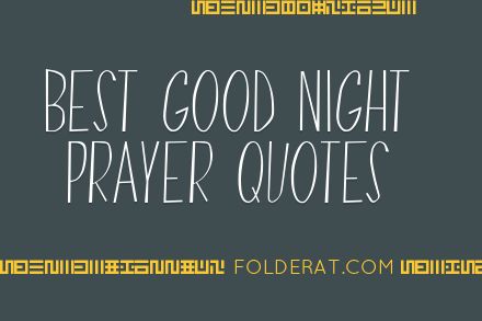 Best Good Night Prayer Quotes