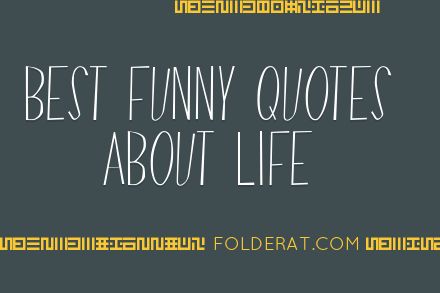 Best Funny Quotes About Life