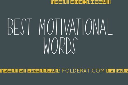 Best Motivational Words
