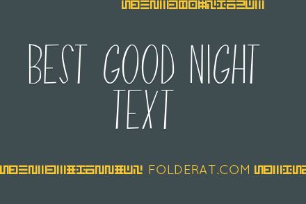 Best Good Night Text