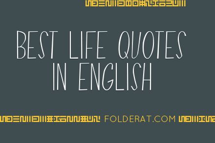 Best Life Quotes In English