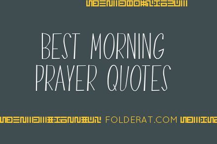 Best Morning Prayer Quotes
