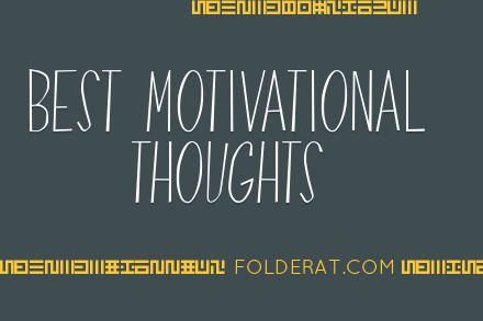 Best Motivational Thoughts
