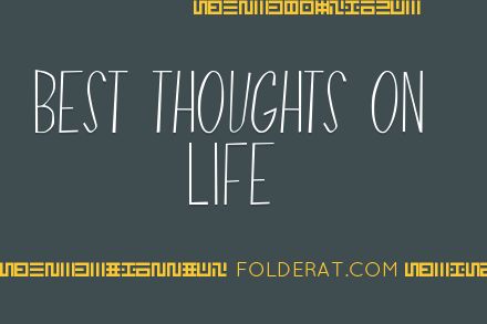 Best Thoughts On Life